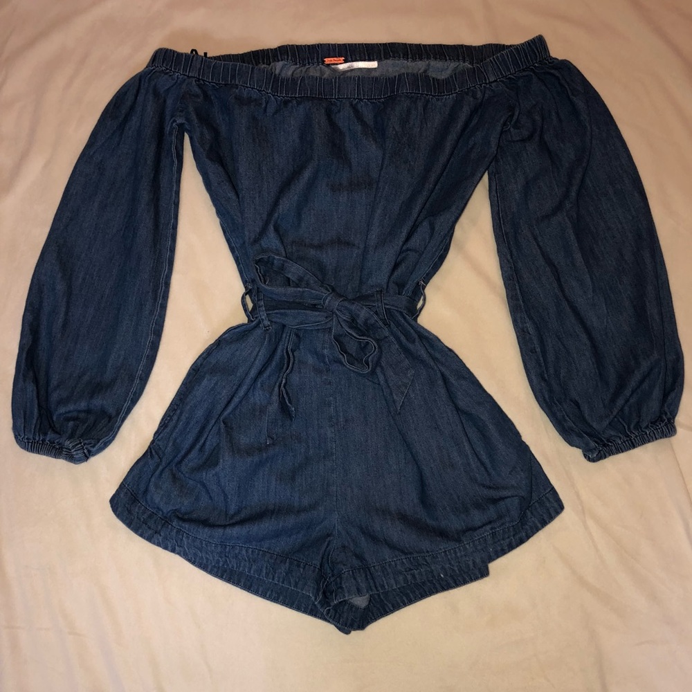 Free People Denim Romper